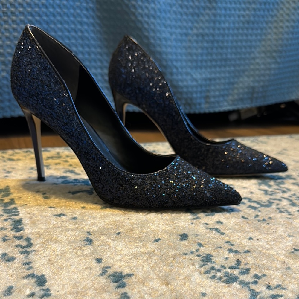 Guess Navy Glitter Stilettos size 7.5